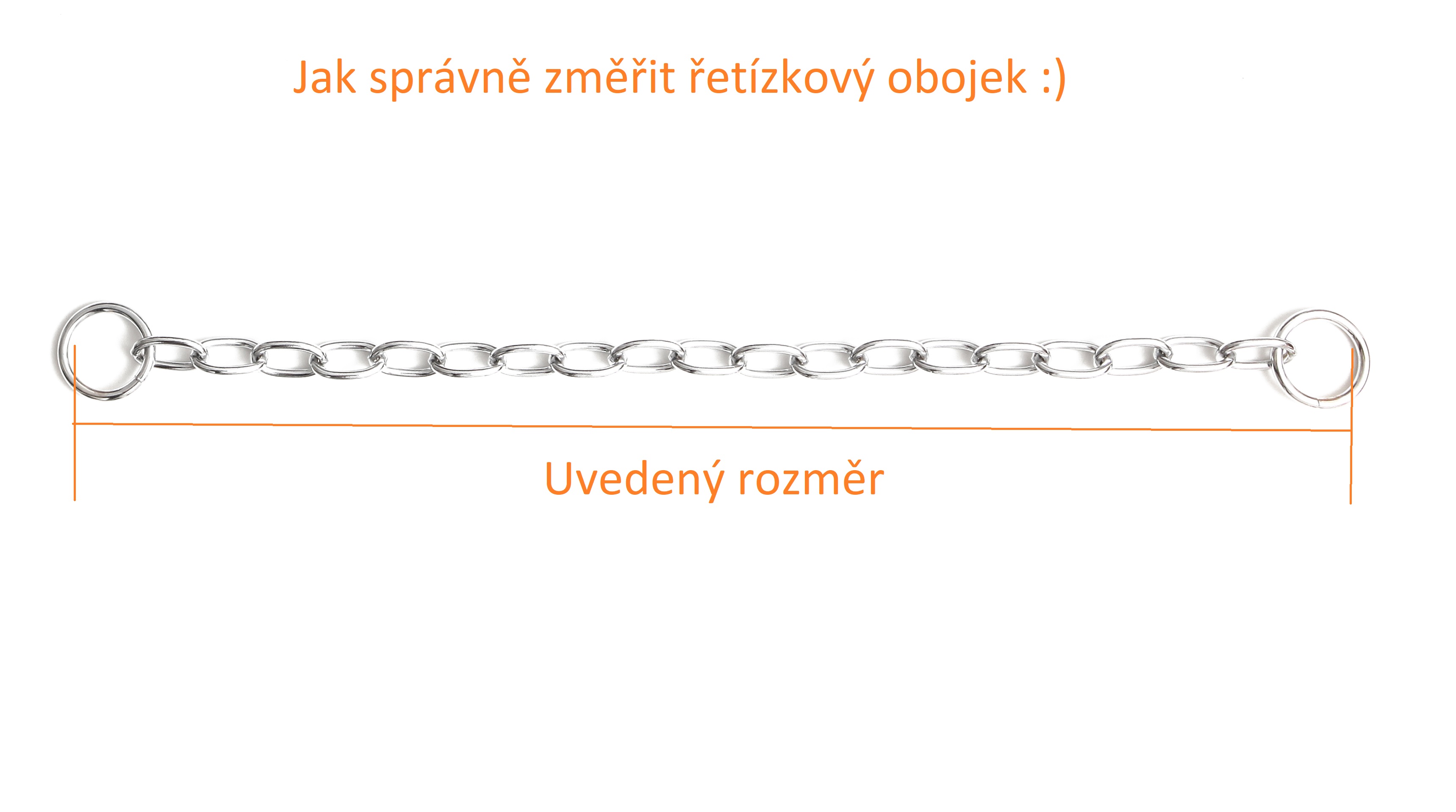 BAFPET Sťahovací obojok, oválne oká - malé Farba: Strieborná, Rozmer: 3,2mm x 50cm 00022