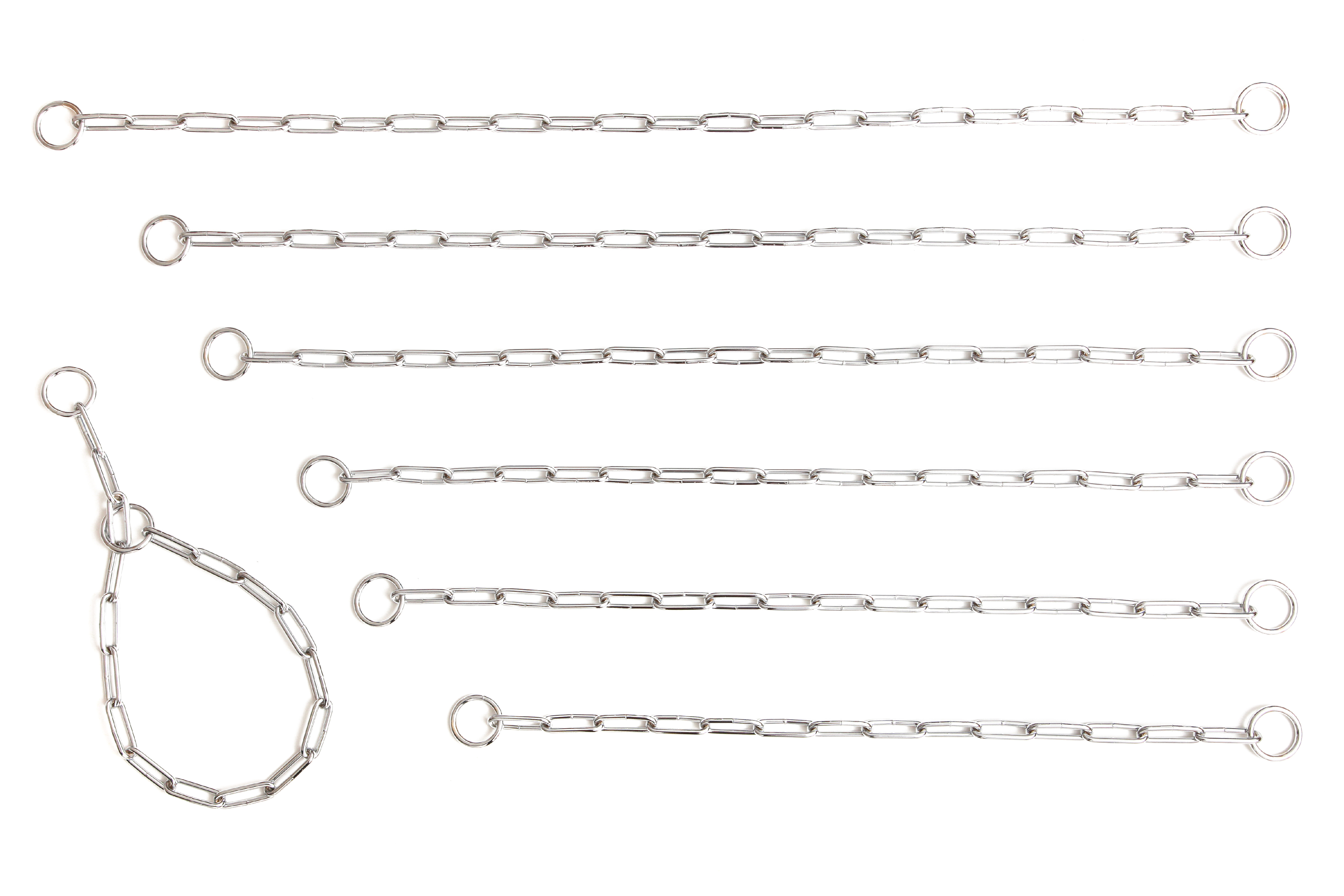 BAFPET Sťahovací obojok, oválne oká - veľké Farba: Strieborná, Rozmer: 3,8mm x 50cm 00030