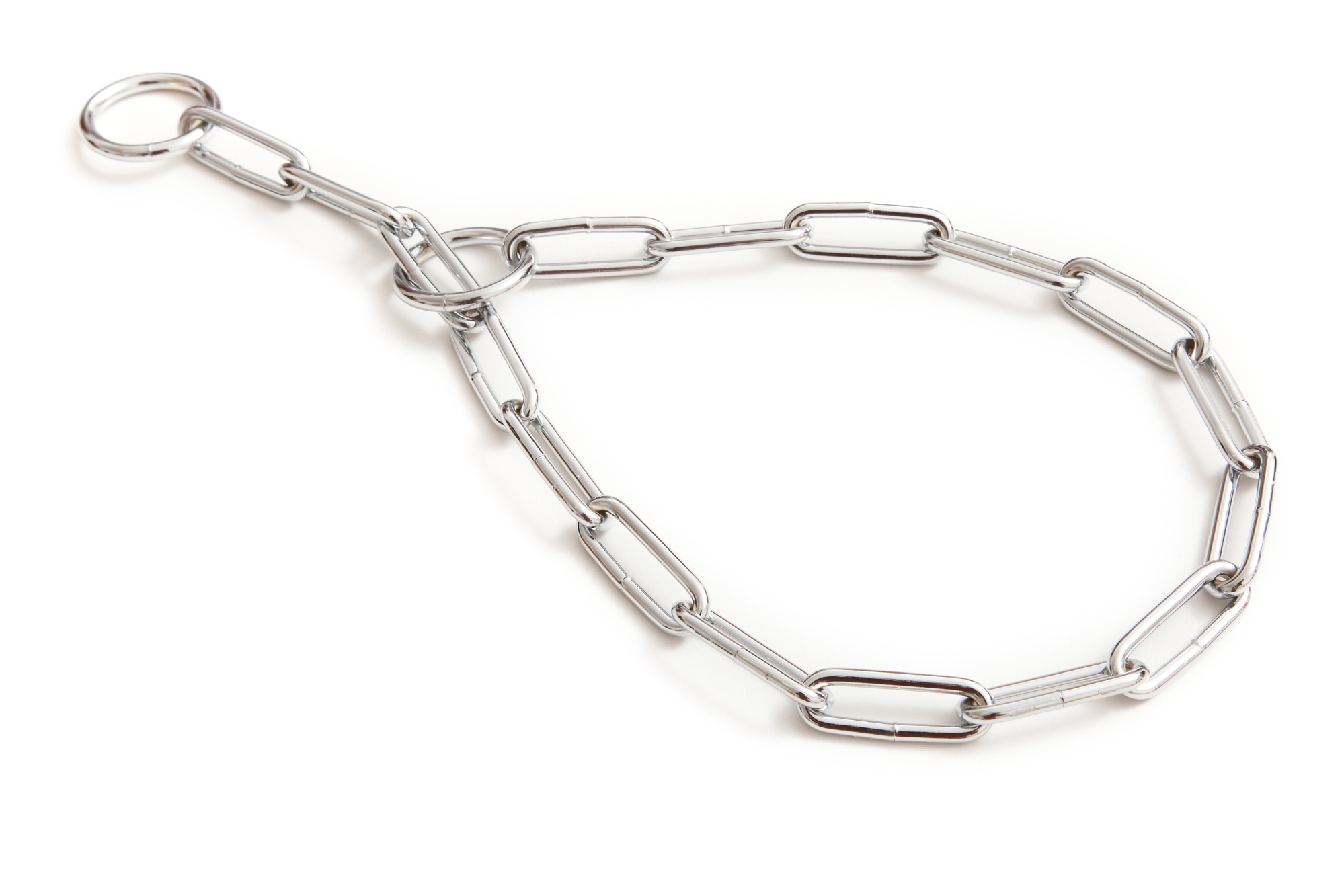 BAFPET Stahovací obojek, oválná oka velká Barva: Stříbrná, Rozměr: 3,8mm x 50cm 00030