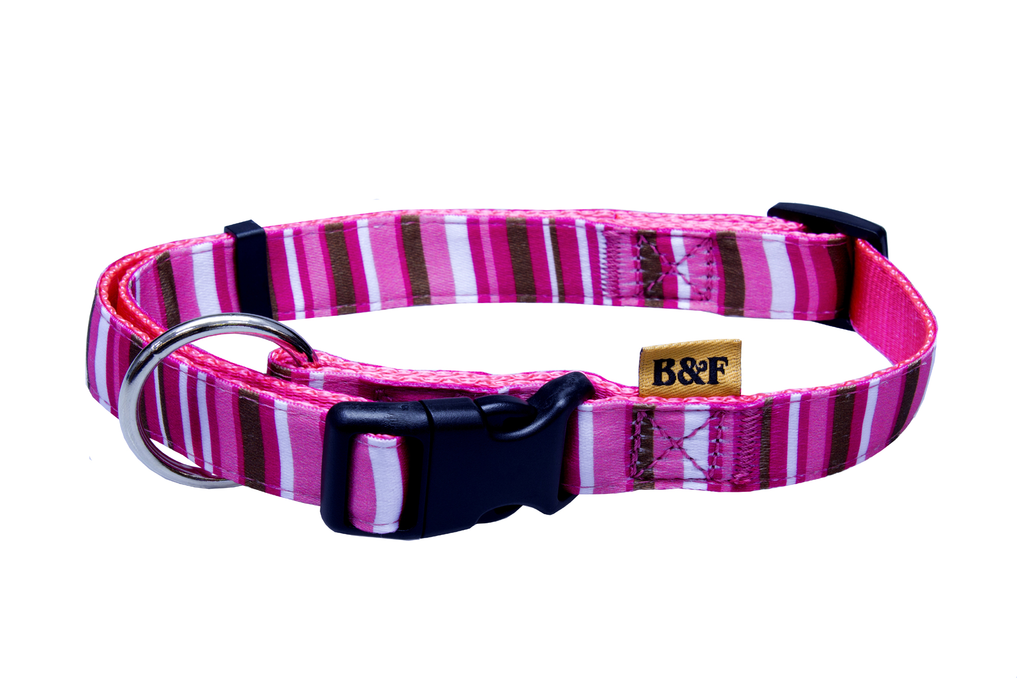 BAFPET Popruhové obojky PROUŽKY Barva: Hnědá, Rozměr: 15mm x 30-50cm 18100PS