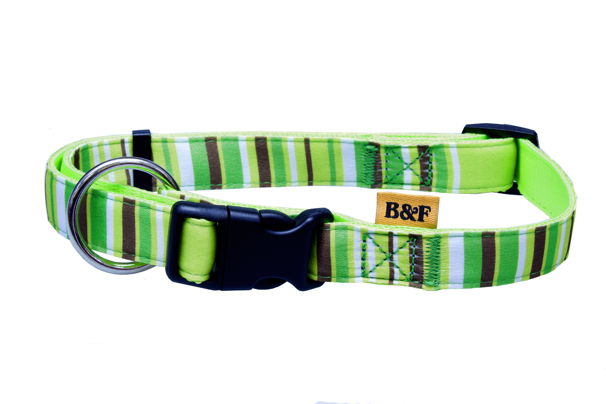 BAFPET Popruhové obojky PROUŽKY Barva: Hnědá, Rozměr: 15mm x 30-50cm 18100PS