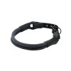 Rope collar with leather AMINELA, black fittings