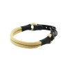 Rope collar with leather AMINELA, black fittings