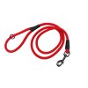 Rope leash with leather AMINELA, black fittings
