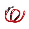 Rope leash with leather, switchable AMINELA, black fittings