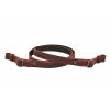 Kožený řemen zdobený, podšitý gumou (Barva Koňak, Délka 30mm x 115cm 50012)