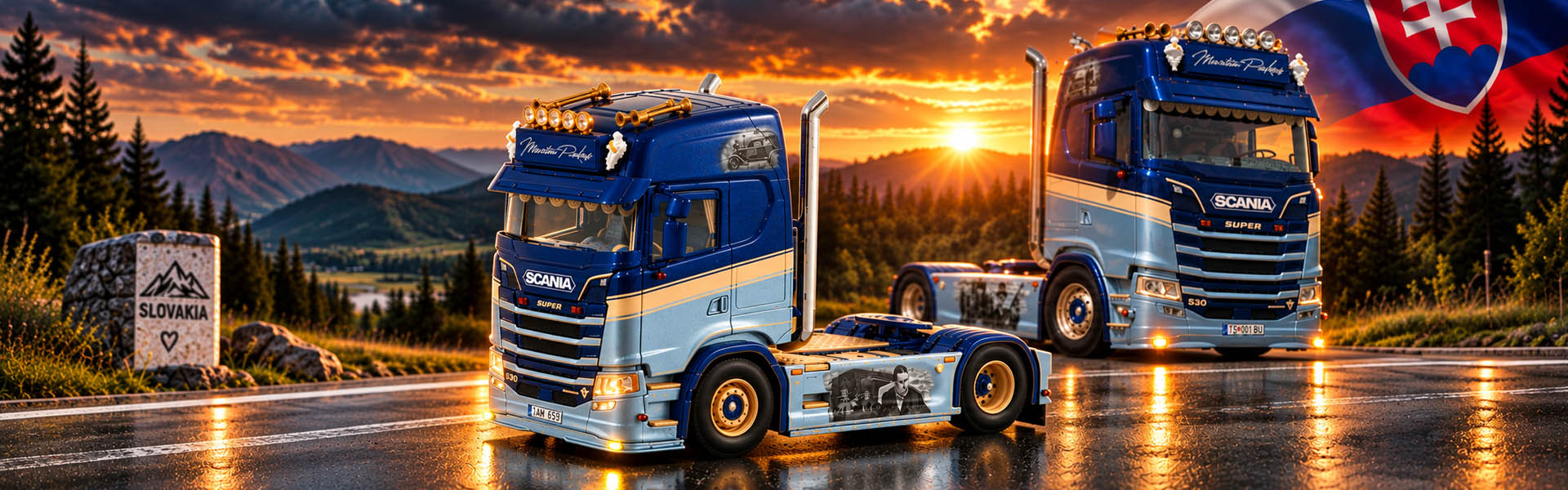 banner kovové modely