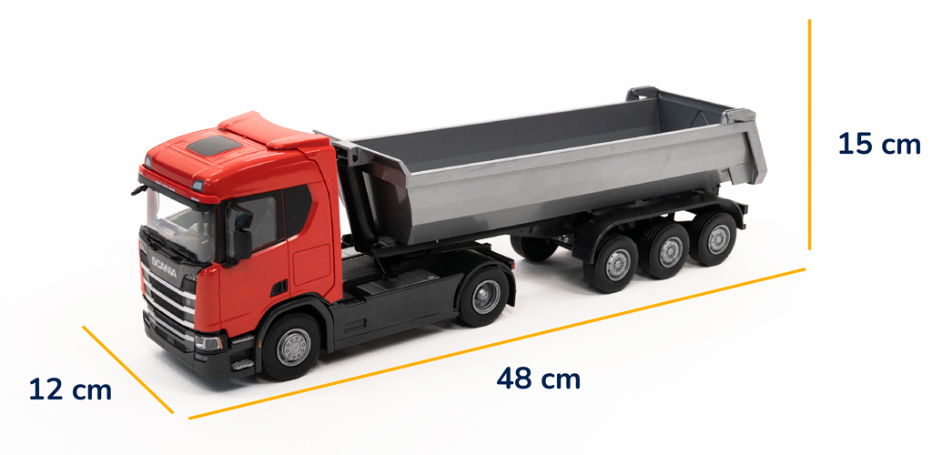 hracka-kamion-SCANIA-R500-Next-Gen-cerveny-s-vyklapacim-návesom-rozmery