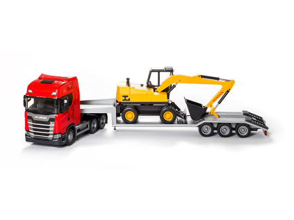 kamion scania s next gen cervena podvalnik bager