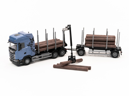 hracka kamion SCANIA S 410 Next Gen modrý lesovoz prives 1