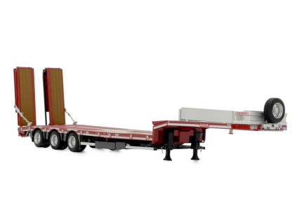 model podvalnik nooteboom cervena farba s drevenymi doskami 1