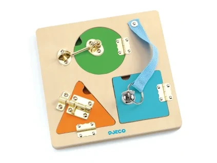 Djeco Doska so zámkami Lock BASIC (prvá edukatívna hračka)