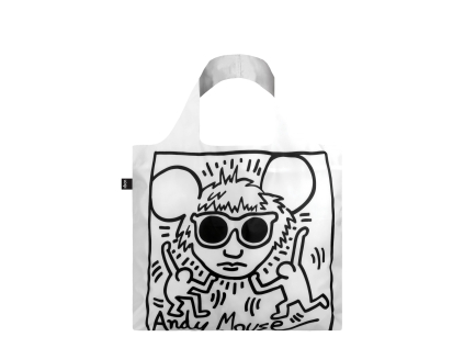 Skládací nákupní taška LOQI KEITH HARING Andy Mouse