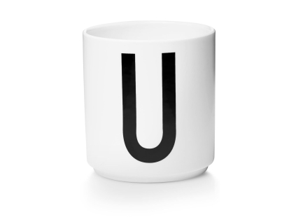 Porcelánový hrnek U DESIGN LETTERS - bílý