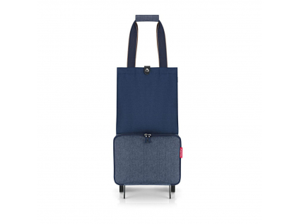 Skládací taška na kolečkách Reisenthel Foldabletrolley Herringbone dark blue