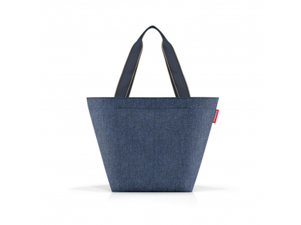 Nákupní taška přes rameno Reisenthel Shopper M Herringbone dark blue