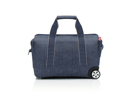 Cestovní taška na kolečkách Reisenthel Allrounder Trolley Herringbone dark blue