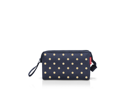 Kosmetická taštička Reisenthel Travelcosmetic Metallic dots blue
