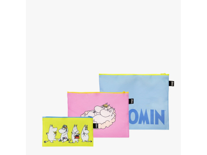 Taštičky na zip 3 ks LOQI MOOMIN Together