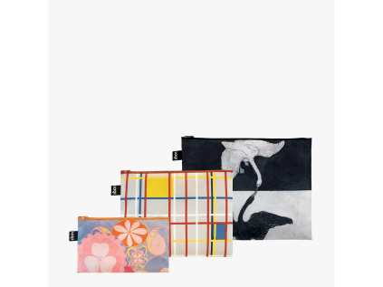 Taštičky na zip 3 ks LOQI HILMA AF KLINT, MONDRIAN
