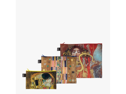 Taštičky na zip 3 ks LOQI GUSTAV KLIMT