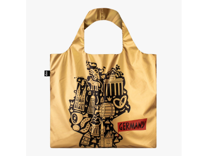 Nákupní taška LOQI TRAVEL COLLECTION Germany Metallic Gold