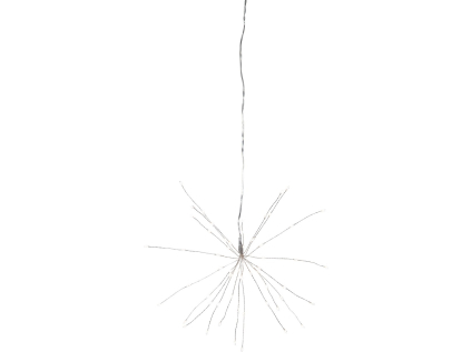 Dekorace na zavěšení 26 cm STAR TRADING Firework - stříbrná