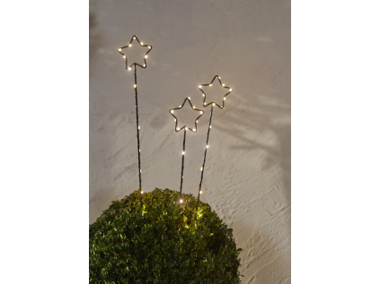 Venkovní LED dekorace výška 60 cm Star Trading Wizard - černá