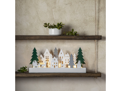 Vánoční LED dekorace výška 37 cm Star Trading Puzzel - vícebarevná