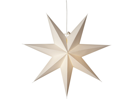 Vánoční papírová hvězda průměr 45 cm Star Trading Plain - bílá