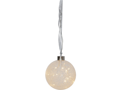 Skleněná koule STAR TRADING Glow Snow - matná