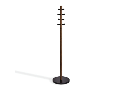 Věšák na kabáty Umbra PILLAR - černý/ořechový