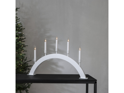 Adventní svícen výška 38 cm Star Trading Vind - bílý