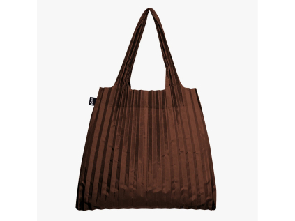 Nákupní taška přes rameno LOQI PLEATED Cocoa
