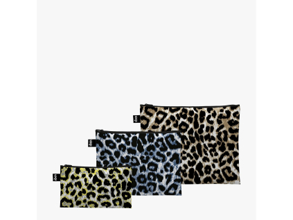 Taštičky na zip 3 ks LOQI LEOPARD Dusk, Twilight and Sunrise