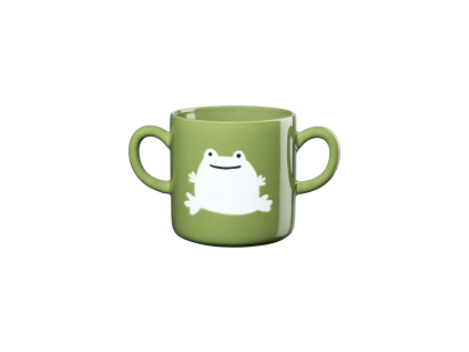 Porcelánový hrnek s uchem 250 ml žába KIDS ASA Selection - zelený