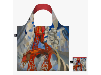 Skládací nákupní taška LOQI ROBERT DELAUNAY Red Eiffel Tower