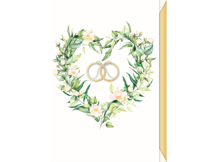Svatební přání 3D Artebene Heart Ring Bow