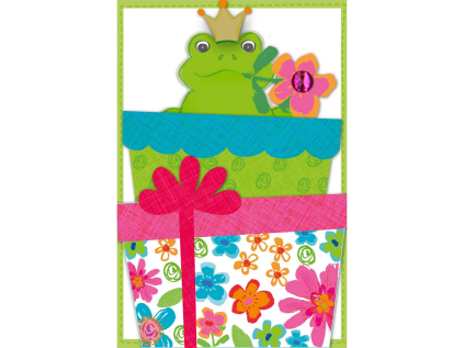 Přání s obálkou Artebene Pop up Frog King
