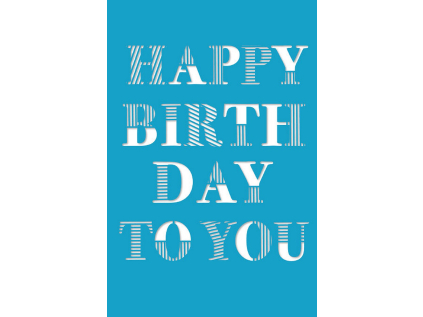 Přání k narozeninám s obálkou Artebene Happy Birthday To You