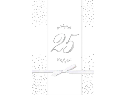 Přání k 25. výročí svatby s obálkou Artebene Wedding 25