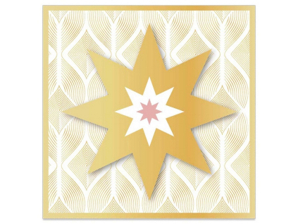 Přání 3D s obálkou 8x8 cm Artebene Stars