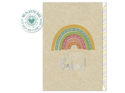 Ražené přání s obálkou Artebene Oh Happy Baby