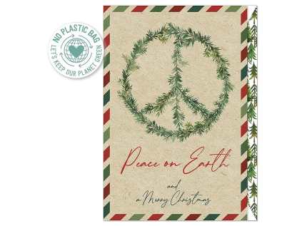Vánoční přání s obálkou Artebene Peace On Earth and a Merry Chritmas