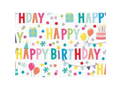Balicí papír 50x70cm Artebene Happy Birthday