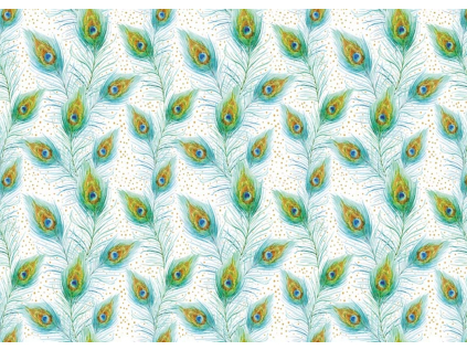 Balicí papír 50x70 cm Artebene Peacock Feather