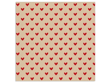 Papírové ubrousky 20 ks Artebene Hearts