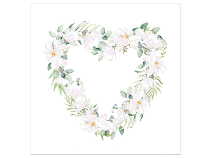 Papírové ubrousky 20 ks Artebene Floral Heart