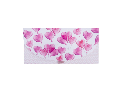 Dárková obálka 23x11 cm Artebene Balloons Hearts