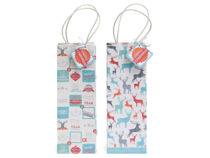 Sada 2 ks dárkových tašek na víno Artebene Deer